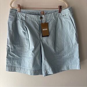 Hugo BOSS Light‎ Blue Shorts Pleated Front Sz US 12/34 NWT